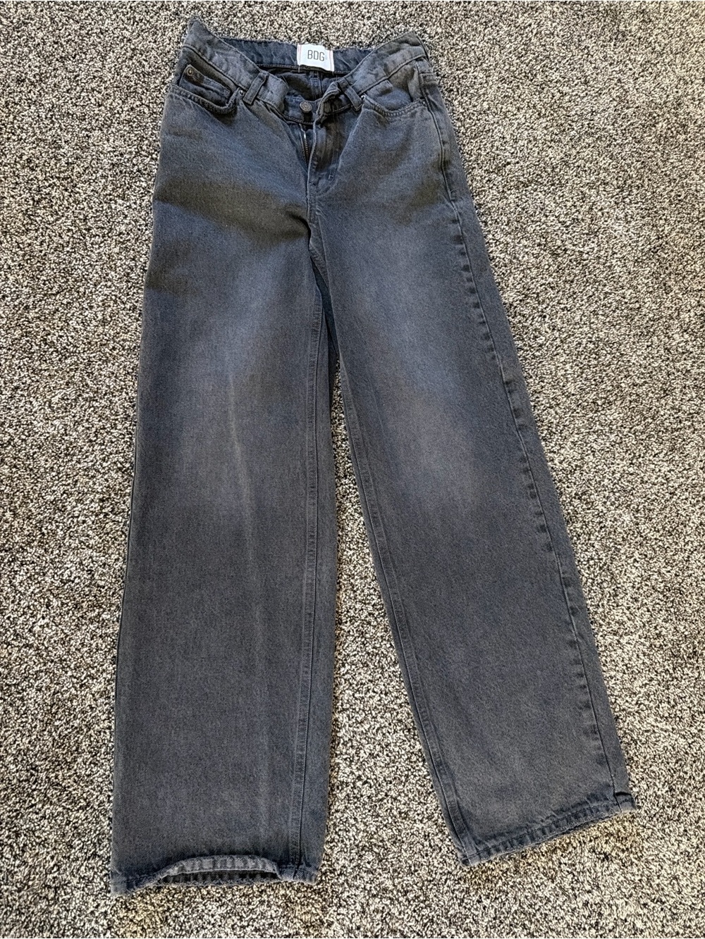 BDG Wide Leg Jeans in Washed Black